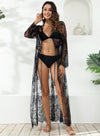 Women's Temperament Fashion Lace Ties Waist Beach Cover-up