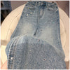 Design Sense Niche Heavy Embroidery Hot Drilling Starry Jeans