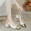 French Style Fairy Square Bow Color-matching Sandals