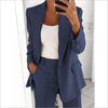 Fashion Polo Collar Slim-fit Cardigan Graceful Suit Jacket Women