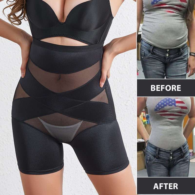 Belly Contracting Underwear Women's Body Shaping Four Corners High Waist Hip Lift Corset Waist