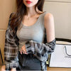 Women's Inner Wear Outer Wear Spring Summer Slim-fit Top Bottoming Shirt