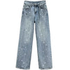 Design Sense Niche Heavy Embroidery Hot Drilling Starry Jeans