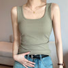 Spring And Summer New Wide Shoulder Vest For Women Big U-neck