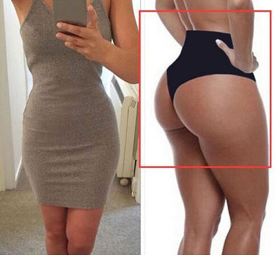 Belly - in buttocks exposed pp thong