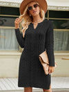 Women's Twisted Midi Knitted Dress