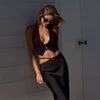 Sexy Solid Color Backless Halter Vest
