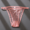 Women's Briefs Waist High Slit Thong Sexy Hollow Lace Thin Belt Panties