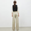 Apricot Wide-leg Draggle-tail Trousers Loose Straight