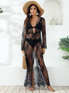 Women's Temperament Fashion Lace Ties Waist Beach Cover-up