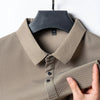 Ice Silk Short Sleeve Polo Men's Lapel Half Sleeve Jacquard T-shirt