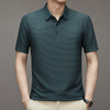 Ice Silk Short Sleeve Polo Men's Lapel Half Sleeve Jacquard T-shirt