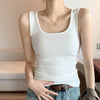 Spring And Summer New Wide Shoulder Vest For Women Big U-neck