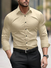 Men's Pigment Business Casual Long Sleeve Shirt