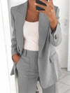 Fashion Polo Collar Slim-fit Cardigan Graceful Suit Jacket Women