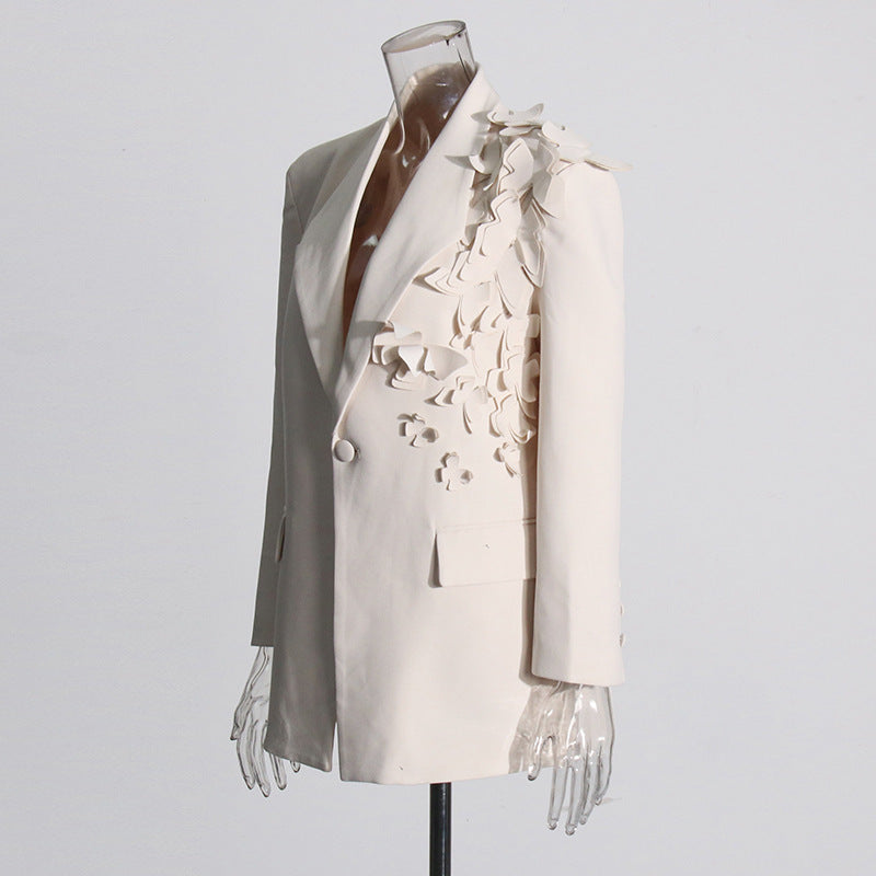 Stitching Three-dimensional Butterfly Decorative Suit Jacket