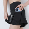 Luminous Printed Pocket Sports Culottes Women's High Waist Mesh Breathable