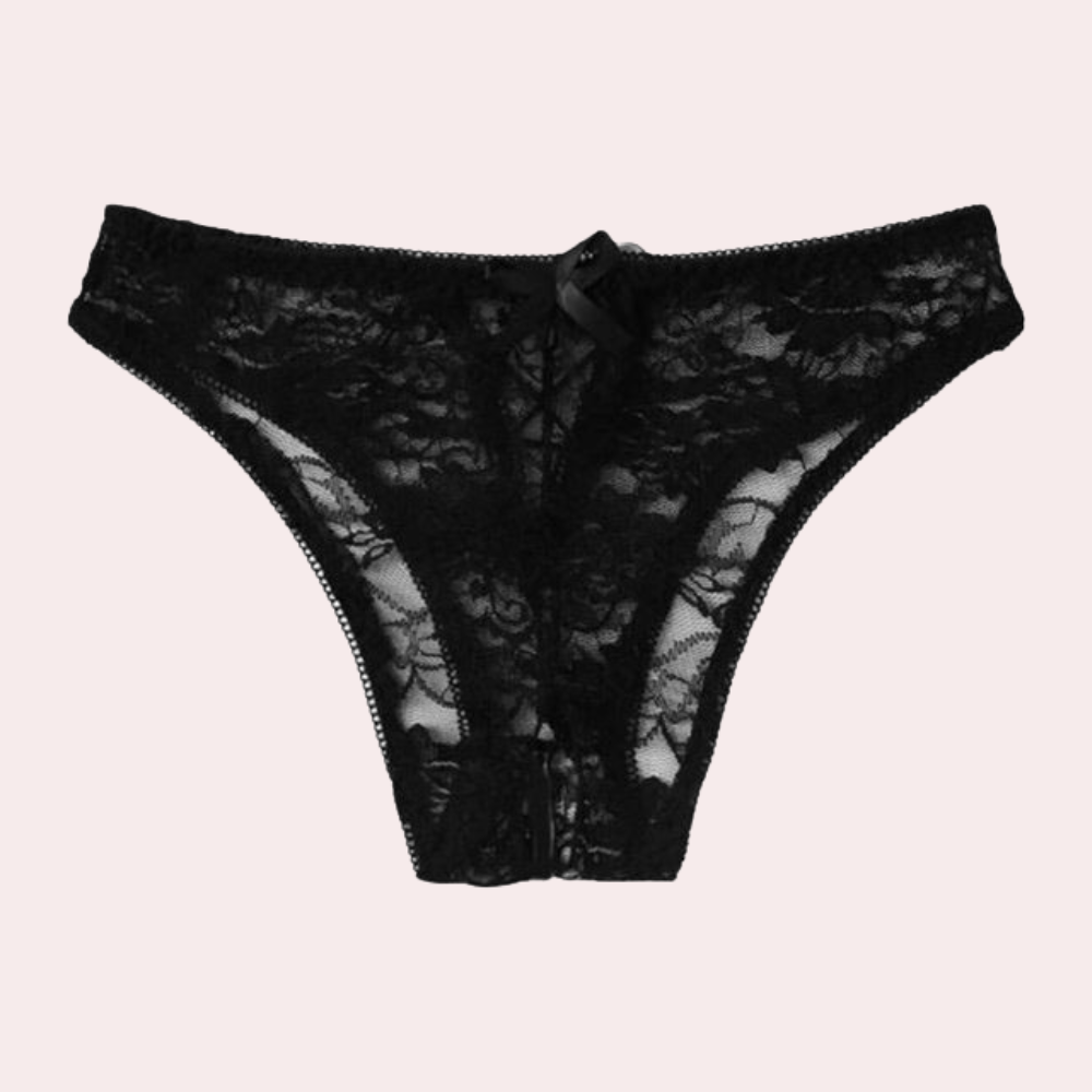 2 Pack Sexy Floral Lace Crotchless panty