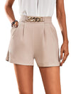 Casual Women's Elegant High Waist Crimp Straight Leg Shorts