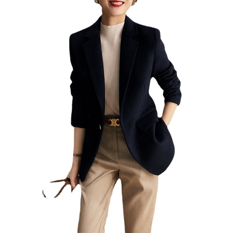 Autumn And Winter Wool-like Suit Jacket For Women