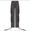 Autumn And Winter European And American Women's Clothing Tooling Straight-leg Trousers