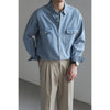 Minority Simple Long Sleeve Denim Shirt Men's Loose