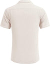 Men's Knit Stylish Half Sleeve Shirt Beige