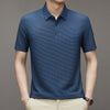 Ice Silk Short Sleeve Polo Men's Lapel Half Sleeve Jacquard T-shirt