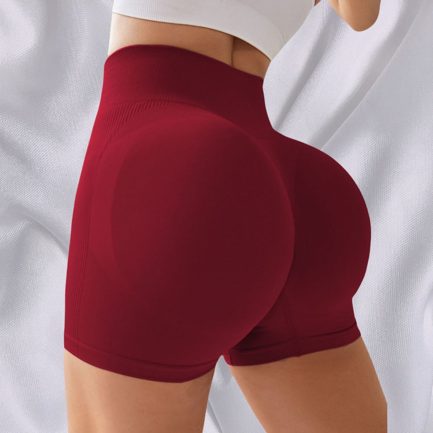 Yoga Pants High Waist High Elastic Solid Color Breathable Quick-drying Sports And Fitness Shorts