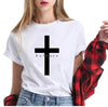 Believe Cross Personality English Letters Men and Women European and American Street T-shirt AliExpress