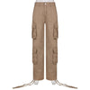 Autumn And Winter European And American Women's Clothing Tooling Straight-leg Trousers