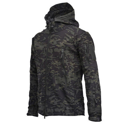 Men's Jacket Overalls Waterproof Fleece Camouflage Soft Shell Clothing Tactical Outdoor Keep Warm