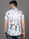 Men's Printed Rayon Half Sleeves Shirt