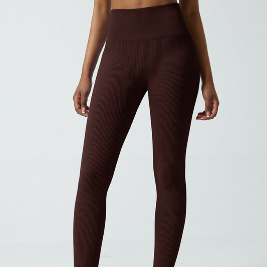 Threaded Waist Hugging Peach Hip Yoga Pants