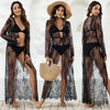 Women's Temperament Fashion Lace Ties Waist Beach Cover-up