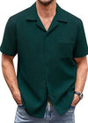 Men's Knit Stylish Half Sleeve Shirt Green