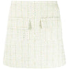 Light Green Flip Pocket Cotton Tweed A-line Skirt