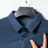 Ice Silk Short Sleeve Polo Men's Lapel Half Sleeve Jacquard T-shirt