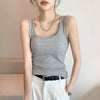 Spring And Summer New Wide Shoulder Vest For Women Big U-neck