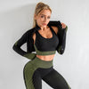 3PCS Yoga Set Seamless Sport Set Women Gym Clothing Leggings Women Crop Top GySports Bra Women Fitness m Set Womens Outfits Tracksuit