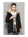 High-end Rabbit Fur Eiderdown Outerwear Mid-length Padded Coat Women