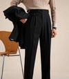 Casual Double Pleated Straight Business Not Tight Suit Pants