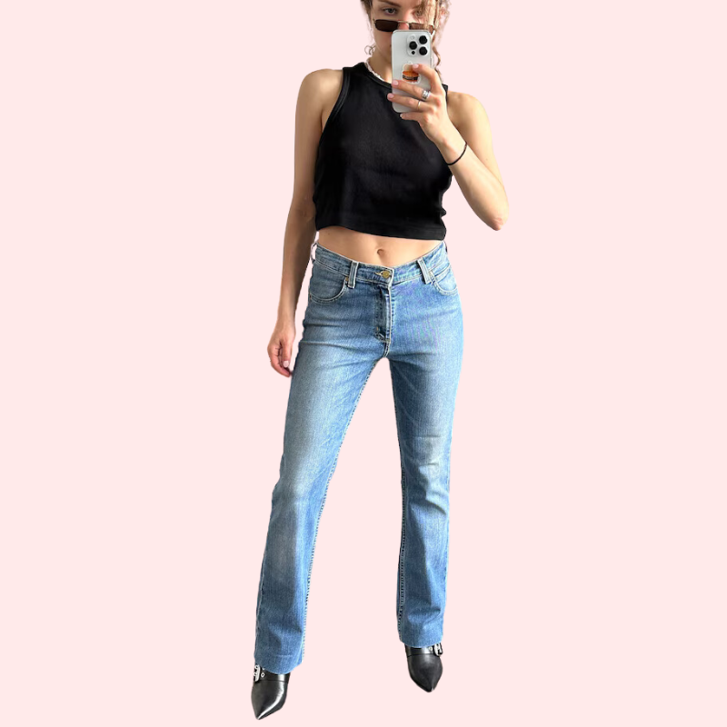 Women's Light Blue High Waist Denim Jeans