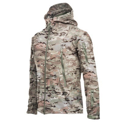 Men's Jacket Overalls Waterproof Fleece Camouflage Soft Shell Clothing Tactical Outdoor Keep Warm