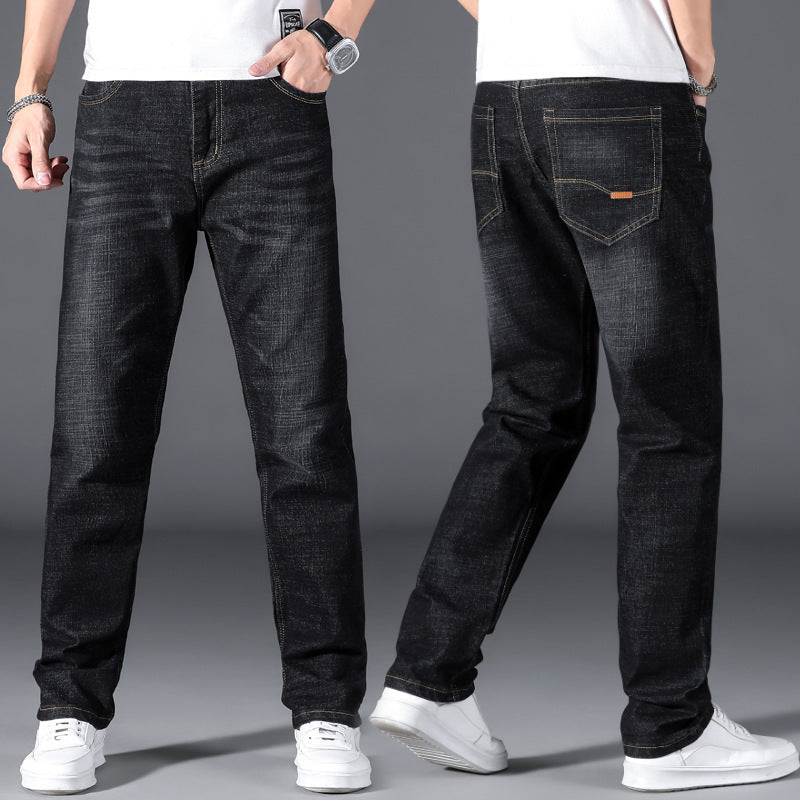 Summer Thin Jeans Men's Loose Straight