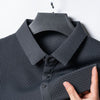 Ice Silk Short Sleeve Polo Men's Lapel Half Sleeve Jacquard T-shirt