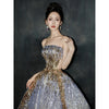 Purple Tube Top Light Miniature High-end Banquet Embossed Toast Dress