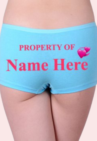 Property Of Named Customize Cotton Boyshort Panty