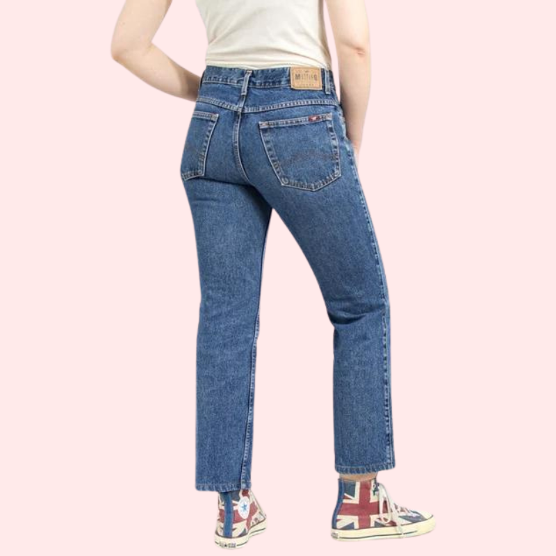 Women's 90s Blue Denim Straight Leg Jeans