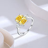 S925 Colorful Rectangular Rhinestone Ring Ins Fashion Love Rings For Women Luxury Jewelry